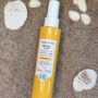 Comfort Zone Sun Soul Cream SPF50 anti-aging solkrem for ansikt og kropp, 150 ml gul sprayflaske på sand med skjell – Nalu Nalu Frisør