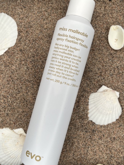 Evo Miss Malleable Flexible Hairspray fleksibel hårspray for formevennlig hold – Nalu Nalu Frisør